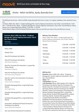 BUS Bus Time Schedule & Line Route