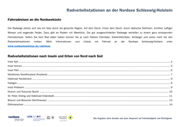 Radverleihstationen an Der Nordsee Schleswig-Holstein