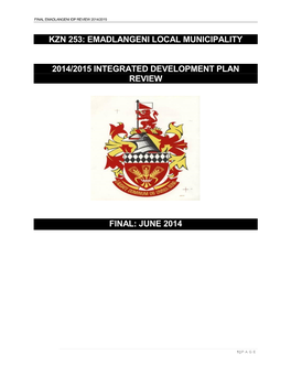 Kzn 253: Emadlangeni Local Municipality 2014/2015 Integrated