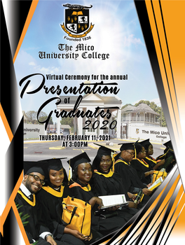 The Mico Graduation Class of 2020 Programme.Pdf