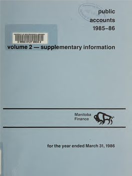 Public Accounts of the Province of Manitoba