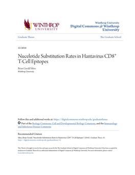 Nucelotide Substitution Rates in Hantavirus CD8 + T-Cell Epitopes
