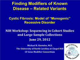 Finding Modifiers of Known Disease-Related Variants