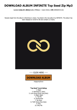 DOWNLOAD ALBUM INFINITE Top Seed Zip Mp3