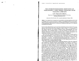 The Hydroxyindolenine Derivative of Voacangine, a New Indole Alkaloid from Voacanga Africana D