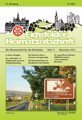 Die Monatsschrift Für Alle Eichsfelder · Heft 11 · November 2013 57
