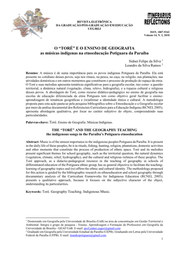 O “TORÉ” E O ENSINO DE GEOGRAFIA As Músicas Indígenas Na Etnoeducação Potiguara Da Paraíba