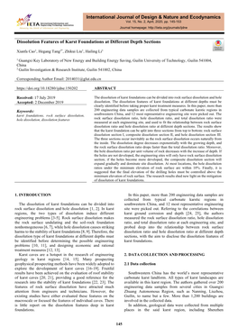 Dissolution Features of Karst Foundations at Different Depth Sections