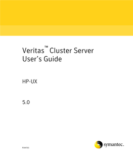 Veritas Cluster Server User's Guide