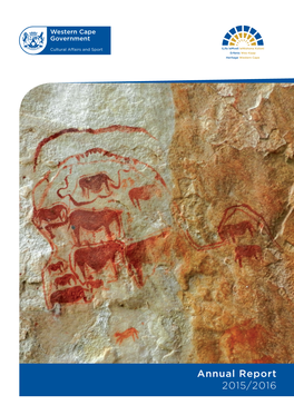 Annual Report 2015/2016 Cover: Rock Art, Monte Cristo