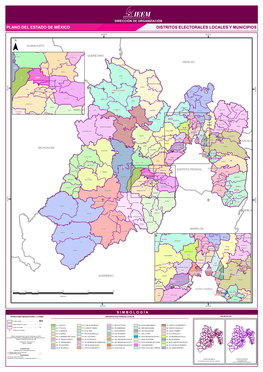 Plano Del Estado De México Distritos Electorales Locales Y Municipios
