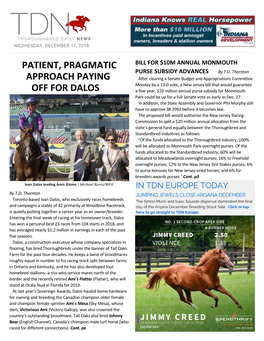 Patient, Pragmatic Approach Paying Off for Dalos