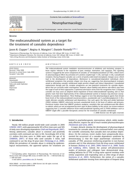 The Endocannabinoid System As a Target for the Treatment of Cannabis Dependence