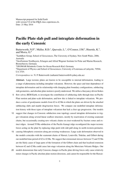 Pacific Plate Slab Pull and Intraplate Deformation in The