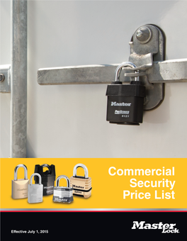 Commercial Security Price List