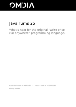 Java Turns 25