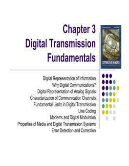 Chapter 3 Digital Transmission Fundamentals