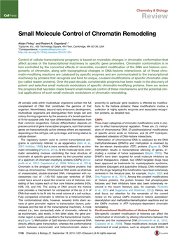 Small Molecule Control of Chromatin Remodeling