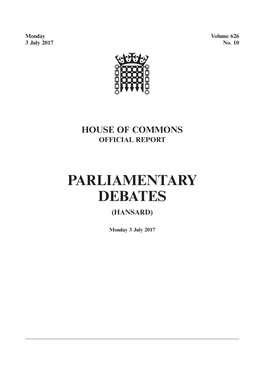 Parliamentary Debates (Hansard)