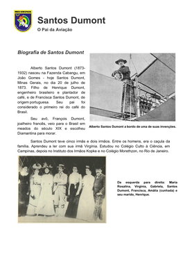 Biografia De Santos Dumont