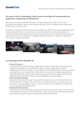 Milestone Svela Le Nuove Caratteristiche Di Motogp 18