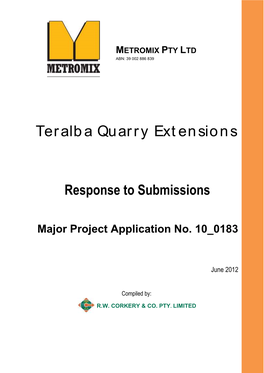 Teralba Quarry Extensions
