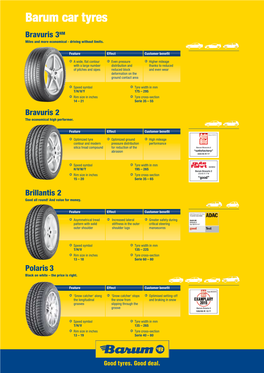 Barum Car Tyres Bravuris 3HM Miles and More Economical - Driving Without Limits