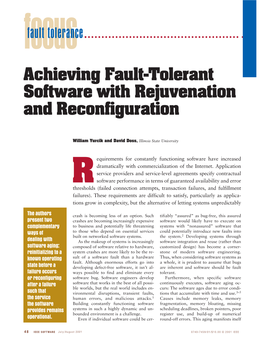 Achieving Fault-Tolerant Software with Rejuvenation and Reconfiguration