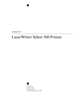 Laserwriter Select 360 Printer