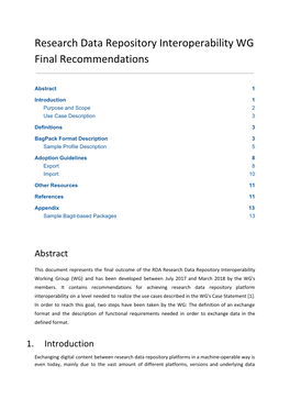 Research Data Repository Interoperability WG Final Recommendations