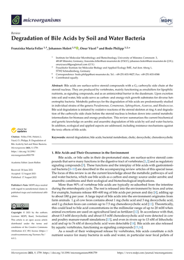 Degradation of Bile Acids by Soil and Water Bacteria