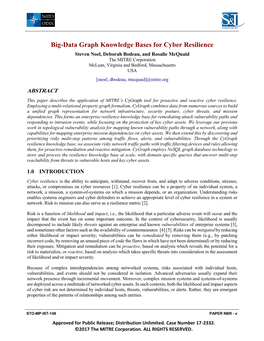 Big-Data Graph Knowledge Bases for Cyber Resilience