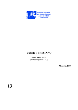 Catasto Teresiano. Registri E Volture