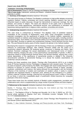 Impact Case Study (Ref3b) Page 1 Institution: University Of