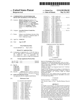 (12) United States Patent (10) Patent No.: US 8,182,996 B2 Bergeron Et Al
