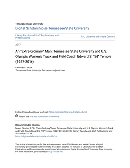 Tennessee State University and US Olympic Women's Track and Field