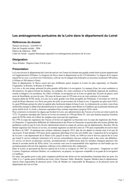 Les Aménagements Portuaires De La Loire Dans Le Département Du Loiret