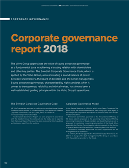 Corporate Governance Annual Report 2018