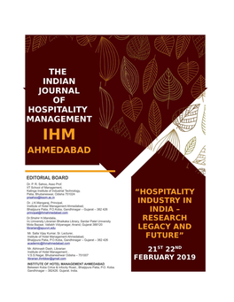 Indian Journal of Hospitality M