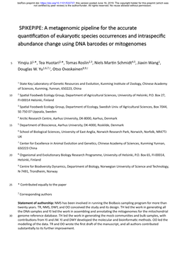 A Metagenomic Pipeline for the Accurate Quantification Of