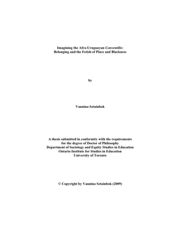 Imagining the Afro-Uruguayan Conventillo: Belonging and the Fetish of Place and Blackness