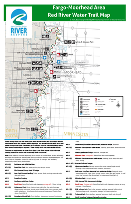 Fargo-Moorhead Area Red River Water Trail Map © 2020, Basemap Provided by Minnesota Department of Natural Resources