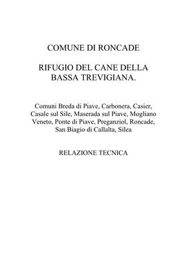 Relazione Tecnica Descrittiva