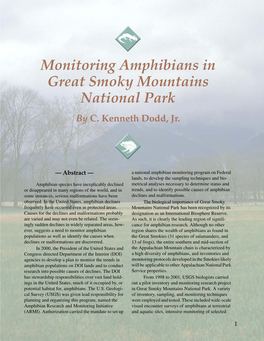 Monitoring Amphibians in Great Smoky Mountains National Park by C