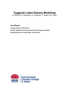 Tuggerah Lakes Estuary Modelling K