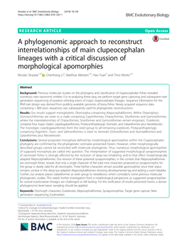 A Phylogenomic Approach to Reconstruct Interrelationships Of