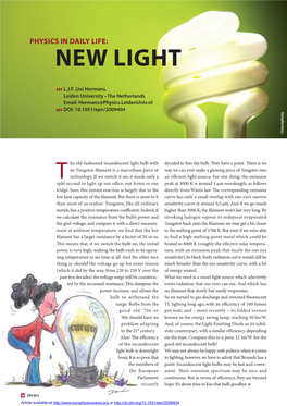 Physics in Daily Life: NEW Light