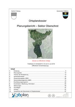 Ortsplandossier Planungsbericht – Sektor Oberschrot