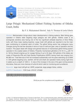 Large Pelagic Mechanised Gillnet Fishing Systems of Odisha Coast, India by P