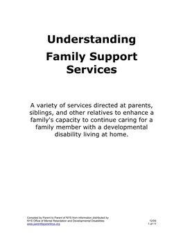 Understanding Family Support Services